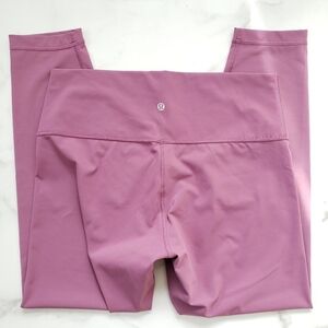 Lululemon High Rise Wunder Under 7/8 Leggings Pink Purple Everlux SZ 12